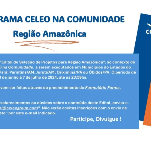 PROGRAMA CELEO NA COMUNIDADE